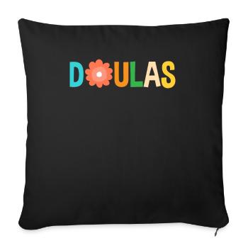 Doula Gift Doula Doulas - Sofa pillowcase 17,3'' x 17,3'' (45 x 45 cm) - black - Front
