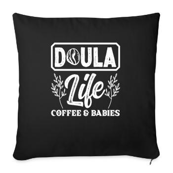 Doula Gift Doula Doulas - Sofa pillowcase 17,3'' x 17,3'' (45 x 45 cm) - black - Front