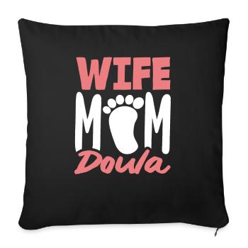 Doula Gift Doula Doulas - Sofa pillowcase 17,3'' x 17,3'' (45 x 45 cm) - black - Front
