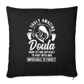 Doula Gift Doula Doulas - Sofa pillowcase 17,3'' x 17,3'' (45 x 45 cm) - black - Front