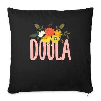Doula Gift Doula Doulas - Sofa pillowcase 17,3'' x 17,3'' (45 x 45 cm) - black - Front