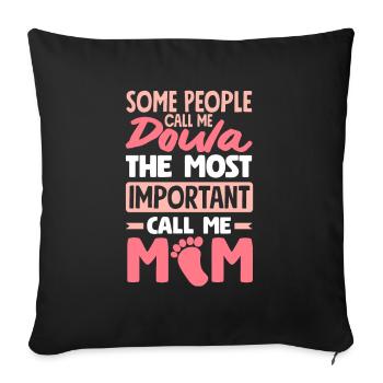 Doula Gift Doula Doulas - Sofa pillowcase 17,3'' x 17,3'' (45 x 45 cm) - black - Front