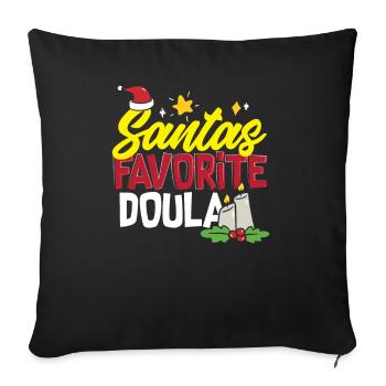 Doula Gift Doula Doulas - Sofa pillowcase 17,3'' x 17,3'' (45 x 45 cm) - black - Front