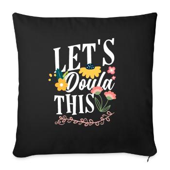 Doula Gift Doula Doulas - Sofa pillowcase 17,3'' x 17,3'' (45 x 45 cm) - black - Front