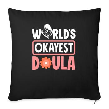 Doula Gift Doula Doulas - Sofa pillowcase 17,3'' x 17,3'' (45 x 45 cm) - black - Front