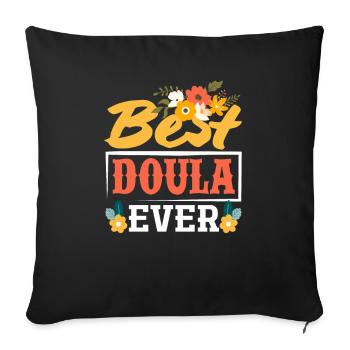Doula Gift Doula Doulas - Sofa pillowcase 17,3'' x 17,3'' (45 x 45 cm) - black - Front
