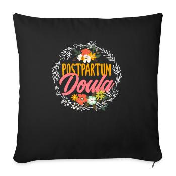 Doula Gift Doula Doulas - Sofa pillowcase 17,3'' x 17,3'' (45 x 45 cm) - black - Front