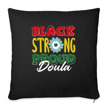 Doula Gift Doula Doulas - Sofa pillowcase 17,3'' x 17,3'' (45 x 45 cm) - black - Front