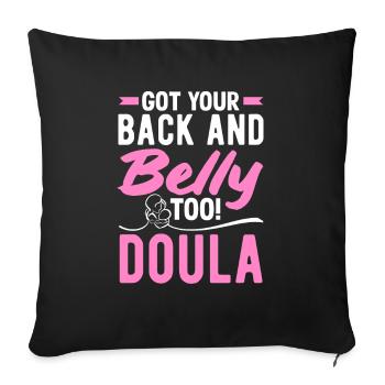 Doula Gift Doula Doulas - Sofa pillowcase 17,3'' x 17,3'' (45 x 45 cm) - black - Front