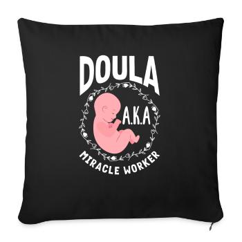Doula Gift Doula Doulas - Sofa pillowcase 17,3'' x 17,3'' (45 x 45 cm) - black - Front