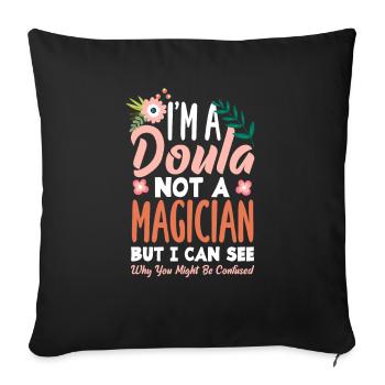 Doula Gift Doula Doulas - Sofa pillowcase 17,3'' x 17,3'' (45 x 45 cm) - black - Front