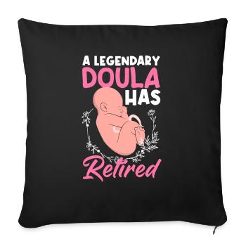 Doula Gift Doula Doulas - Sofa pillowcase 17,3'' x 17,3'' (45 x 45 cm) - black - Front