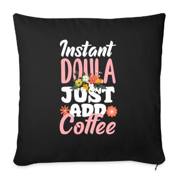Doula Gift Doula Doulas - Sofa pillowcase 17,3'' x 17,3'' (45 x 45 cm) - black - Front