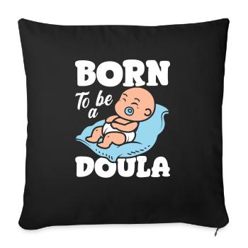 Doula Gift Doula Doulas - Sofa pillowcase 17,3'' x 17,3'' (45 x 45 cm) - black - Front