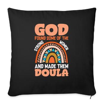Doula Gift Doula Doulas - Sofa pillowcase 17,3'' x 17,3'' (45 x 45 cm) - black - Front
