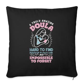 Doula Gift Doula Doulas - Sofa pillowcase 17,3'' x 17,3'' (45 x 45 cm) - black - Front