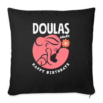 Doula Gift Doula Doulas - Sofa pillowcase 17,3'' x 17,3'' (45 x 45 cm) - black - Front