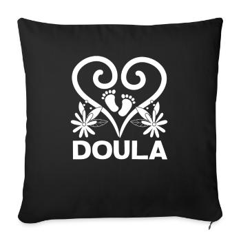 Doula Gift Doula Doulas - Sofa pillowcase 17,3'' x 17,3'' (45 x 45 cm) - black - Front