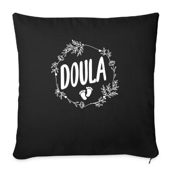 Doula Gift Doula Doulas - Sofa pillowcase 17,3'' x 17,3'' (45 x 45 cm) - black - Front
