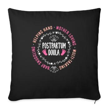 Doula Gift Doula Doulas - Sofa pillowcase 17,3'' x 17,3'' (45 x 45 cm) - black - Front