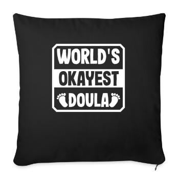 Doula Gift Doula Doulas - Sofa pillowcase 17,3'' x 17,3'' (45 x 45 cm) - black - Front