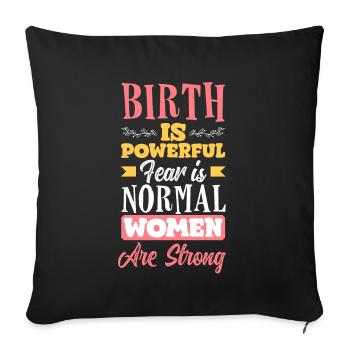 Doula Gift Doula Doulas - Sofa pillowcase 17,3'' x 17,3'' (45 x 45 cm) - black - Front