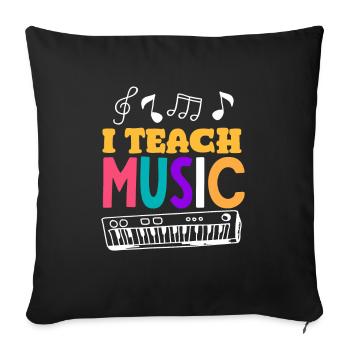 Funny Teacher Teacher Gift - Sofa pillowcase 17,3'' x 17,3'' (45 x 45 cm) - black - Front