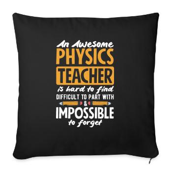 Lustiges Lehrer Lehrerinnen Geschenk - Sofakissenbezug 45 x 45 cm - Schwarz - Vorne