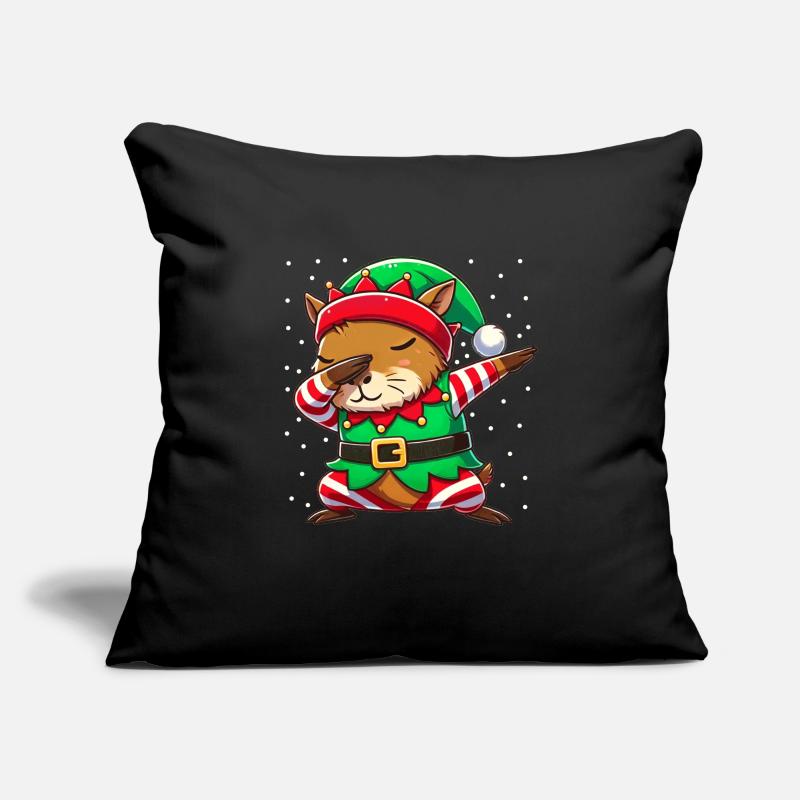 Weihnachten Capybara Elf Funny Capybara Lover Sofakissenbezug 45 x 45 cm
