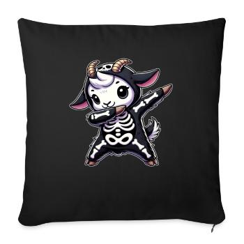 Halloween Skeleton Cute Goat Men Women - Sofa pillowcase 17,3'' x 17,3'' (45 x 45 cm) - black - Front