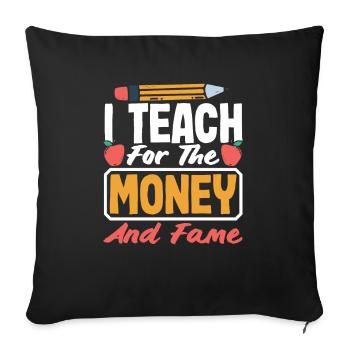 Funny Teacher Teacher Gift - Sofa pillowcase 17,3'' x 17,3'' (45 x 45 cm) - black - Front