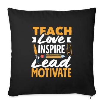Funny Teacher Teacher Gift - Sofa pillowcase 17,3'' x 17,3'' (45 x 45 cm) - black - Front