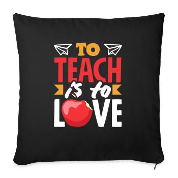 Funny Teacher Teacher Gift - Sofa pillowcase 17,3'' x 17,3'' (45 x 45 cm) - black - Front