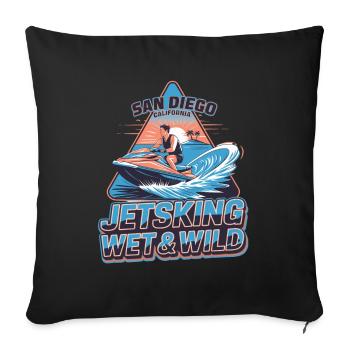 Exciting San Diego Jetsking Adventure für - Sofakissenbezug 45 x 45 cm - Schwarz - Vorne