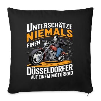 Never underestimate a Dusseldorf resident on a - Sofa pillowcase 17,3'' x 17,3'' (45 x 45 cm) - black - Front