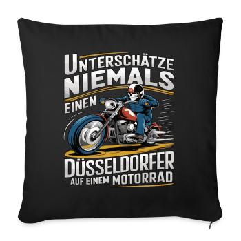 Never underestimate a Dusseldorf resident on a - Sofa pillowcase 17,3'' x 17,3'' (45 x 45 cm) - black - Front