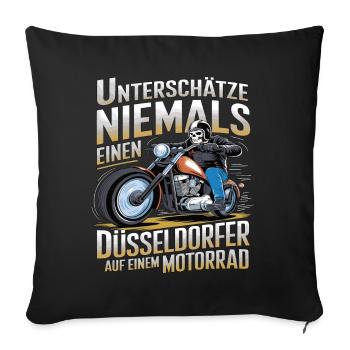 Never underestimate a Dusseldorf resident on a - Sofa pillowcase 17,3'' x 17,3'' (45 x 45 cm) - black - Front