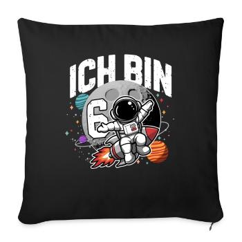 6th Birthday Boys 6 Years Astronaut Birthday - Sofa pillowcase 17,3'' x 17,3'' (45 x 45 cm) - black - Front