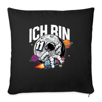 11th Birthday Boys Astronaut Birthday - Sofa pillowcase 17,3'' x 17,3'' (45 x 45 cm) - black - Front