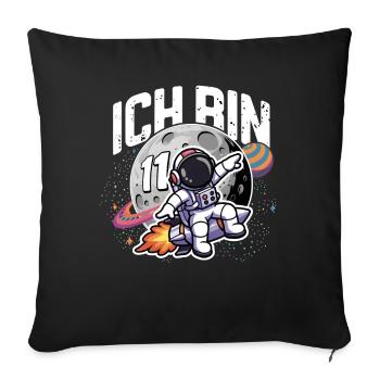 11th Birthday Boys Astronaut Birthday - Sofa pillowcase 17,3'' x 17,3'' (45 x 45 cm) - black - Front