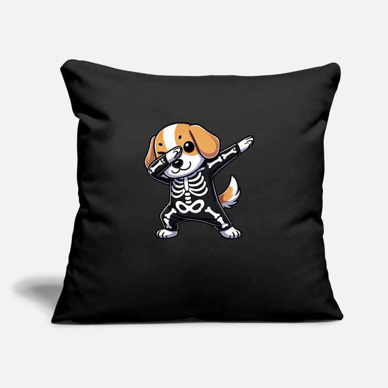 Beagle Halloween Skelett Niedlicher Beagle Kinder Sofakissenbezug 45 x 45 cm