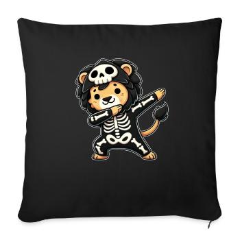 Halloween Skeleton Cute Lion Men Women - Sofa pillowcase 17,3'' x 17,3'' (45 x 45 cm) - black - Front