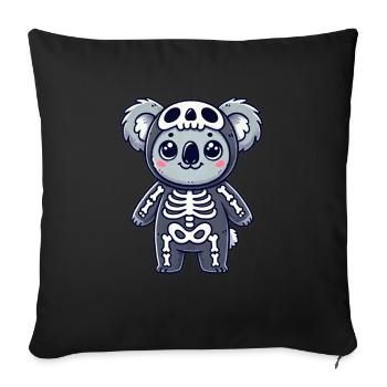 Koala Halloween Skeleton Kids Women Men Koala - Sofa pillowcase 17,3'' x 17,3'' (45 x 45 cm) - black - Front