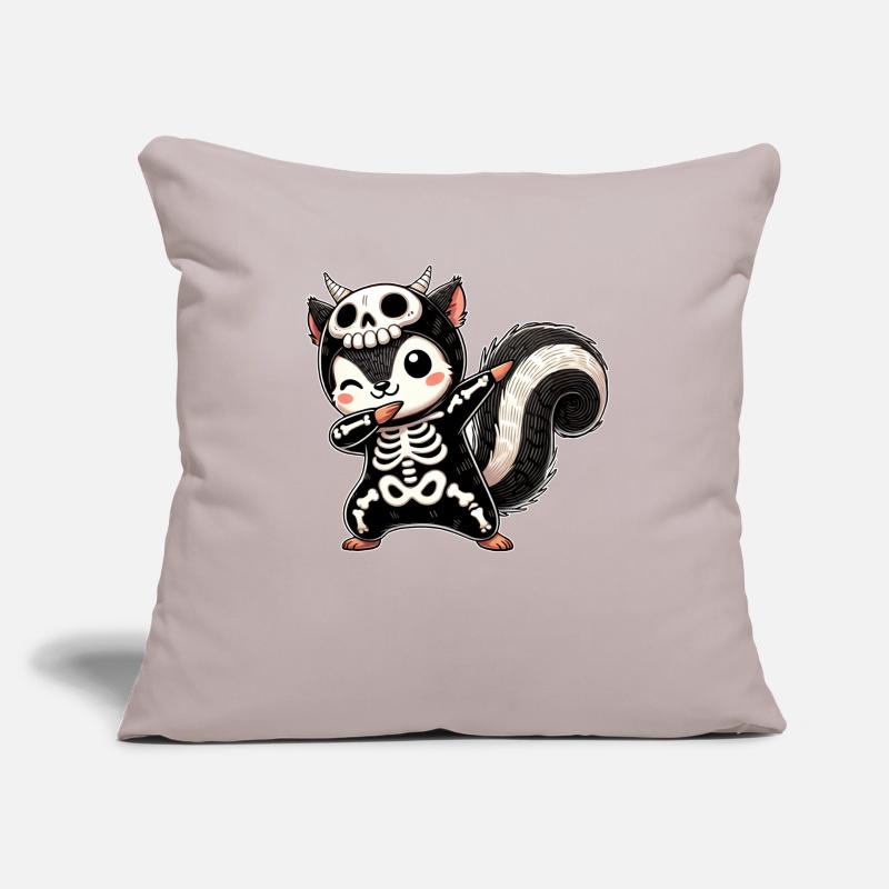 Halloween Skeleton Cute Squirrel Men Sofa pillowcase 17,3'' x 17,3'' (45 x 45 cm)