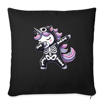Unicorn Halloween Mummy Cute Unicorn Girl - Sofa pillowcase 17,3'' x 17,3'' (45 x 45 cm) - black - Front