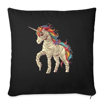 Einhorn Mumie Zombie Frauen Mädchen Kinder - Sofakissenbezug 45 x 45 cm - Schwarz - Vorne