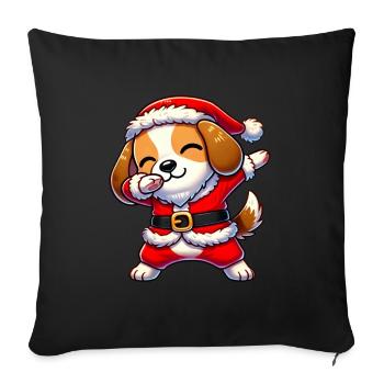 Christmas Beagle Santa Claus Funny Beagle - Sofa pillowcase 17,3'' x 17,3'' (45 x 45 cm) - black - Front