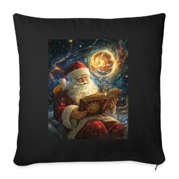 Père Noël Femmes Hommes Enfants Noël - Housse de coussin décorative 45 x 45 cm - noir - Devant