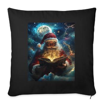 Père Noël Femmes Hommes Enfants Noël - Housse de coussin décorative 45 x 45 cm - noir - Devant