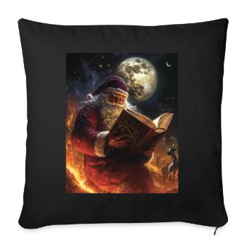 Père Noël Femmes Hommes Enfants Noël - Housse de coussin décorative 45 x 45 cm - noir - Devant